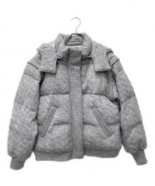 THE TOE（ザ・トゥー）の古着「ニットダウンジャケット　SHARD KNIT DOWN」｜グレー