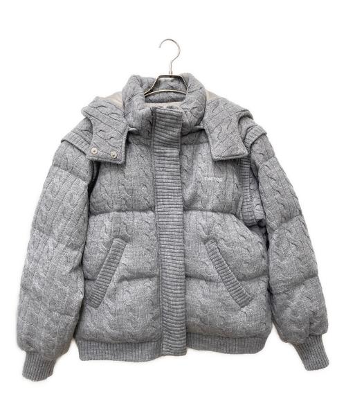 THE TOE（ザ・トゥー）THE TOE (ザ・トゥー) ニットダウンジャケット　SHARD KNIT DOWN グレー サイズ:Fの古着・服飾アイテム