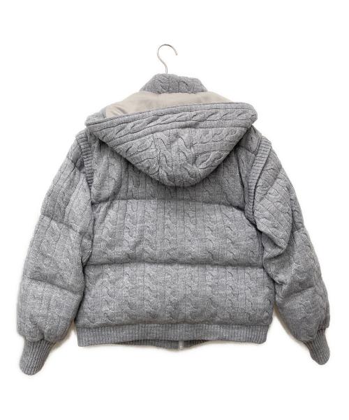 THE TOE（ザ・トゥー）THE TOE (ザ・トゥー) ニットダウンジャケット　SHARD KNIT DOWN グレー サイズ:Fの古着・服飾アイテム