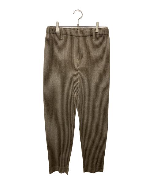 HOMME PLISSE ISSEY MIYAKE（オム プリッセ イッセイ ミヤケ）HOMME PLISSE ISSEY MIYAKE (オム プリッセ イッセイ ミヤケ) プリーツパンツ　WOOL LIKE LIGHT ブラウン サイズ:2の古着・服飾アイテム