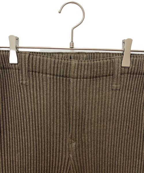 HOMME PLISSE ISSEY MIYAKE（オム プリッセ イッセイ ミヤケ）HOMME PLISSE ISSEY MIYAKE (オム プリッセ イッセイ ミヤケ) プリーツパンツ　WOOL LIKE LIGHT ブラウン サイズ:2の古着・服飾アイテム