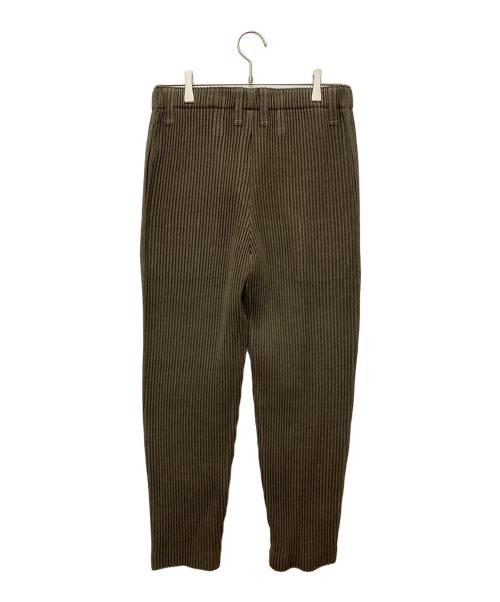HOMME PLISSE ISSEY MIYAKE（オム プリッセ イッセイ ミヤケ）HOMME PLISSE ISSEY MIYAKE (オム プリッセ イッセイ ミヤケ) プリーツパンツ　WOOL LIKE LIGHT ブラウン サイズ:2の古着・服飾アイテム