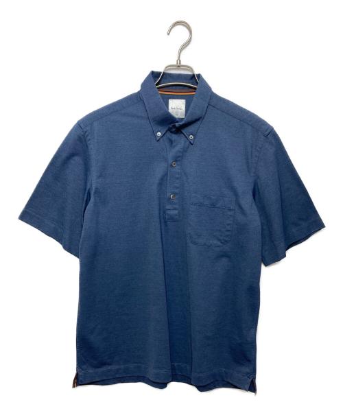 PAUL SMITH（ポールスミス）PAUL SMITH (ポールスミス) ソリッド 鹿の子 ボタンダウンポロシャツ ネイビー サイズ:Lの古着・服飾アイテム