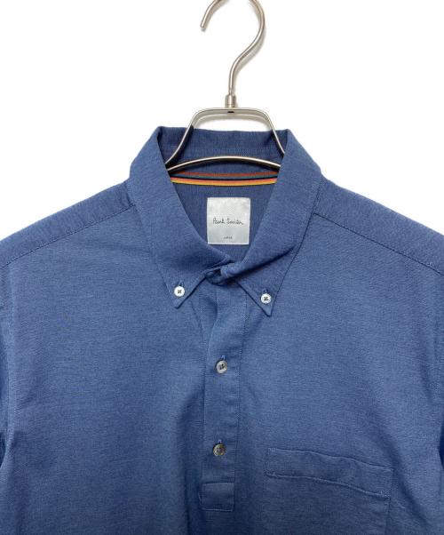 PAUL SMITH（ポールスミス）PAUL SMITH (ポールスミス) ソリッド 鹿の子 ボタンダウンポロシャツ ネイビー サイズ:Lの古着・服飾アイテム