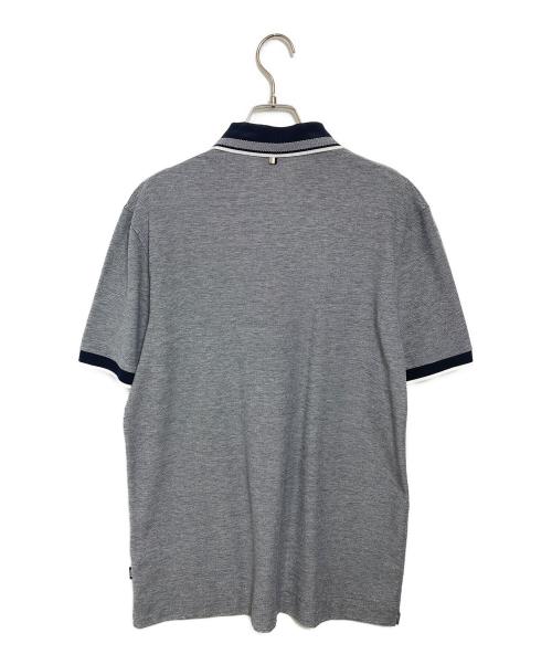 BOSS（ボス）BOSS (ボス) オックスフォードコットンピケ ポロシャツ グレー サイズ:Lの古着・服飾アイテム