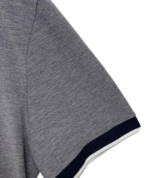 BOSS（ボス）BOSS (ボス) オックスフォードコットンピケ ポロシャツ グレー サイズ:Lの古着・服飾アイテム