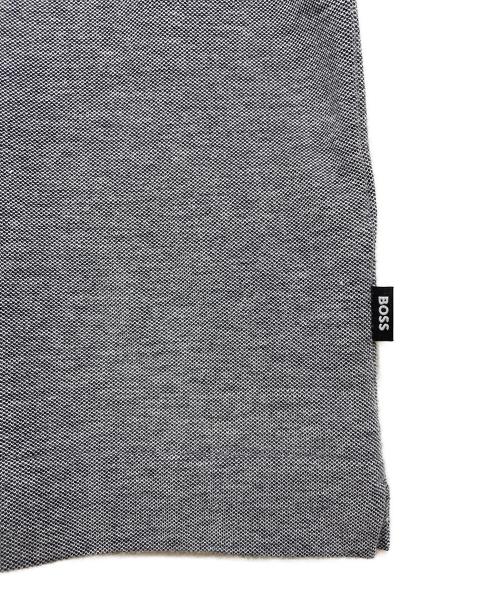 BOSS（ボス）BOSS (ボス) オックスフォードコットンピケ ポロシャツ グレー サイズ:Lの古着・服飾アイテム