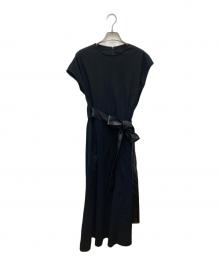 AKIRA NAKA（アキラナカ）の古着「Tuuli belted jersey dress」｜ブラック