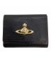 Vivienne Westwood（ヴィヴィアンウエストウッド）の古着「オーブがま口3つ折り財布」｜ブラック