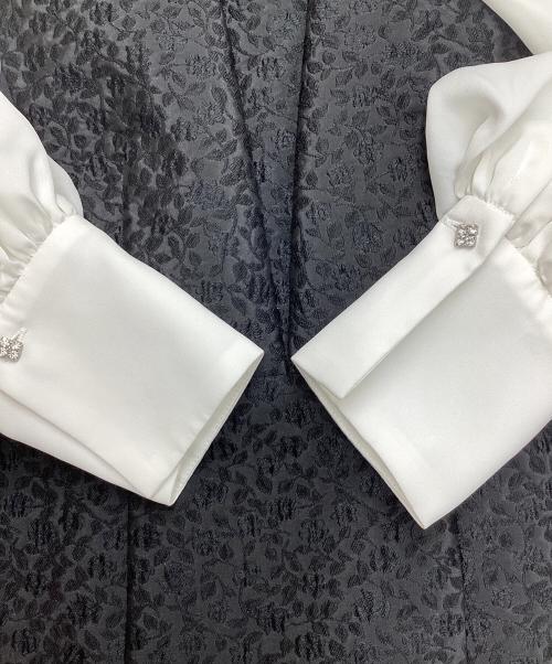 HER LIP TO（ハーリップトゥ）HER LIP TO (ハーリップトゥ) Crillon Crystal Pearl Jaquard Dress ホワイト×ブラック サイズ:Mの古着・服飾アイテム