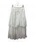 HER LIP TO (ハーリップトゥ) Sheer Pleated Tiered Skirt ホワイト サイズ:M 未使用品：6000円