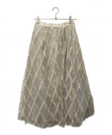 HER LIP TO（ハーリップトゥ）の古着「Carre Twinkle Tulle Skirt」｜ベージュ
