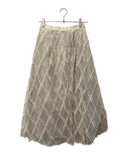 HER LIP TO（ハーリップトゥ）HER LIP TO (ハーリップトゥ) Carre Twinkle Tulle Skirt ベージュ サイズ:Mの古着・服飾アイテム