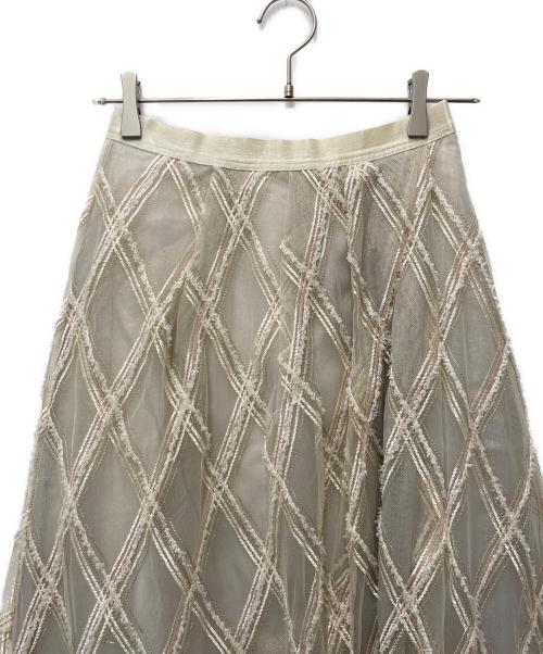 HER LIP TO（ハーリップトゥ）HER LIP TO (ハーリップトゥ) Carre Twinkle Tulle Skirt ベージュ サイズ:Mの古着・服飾アイテム