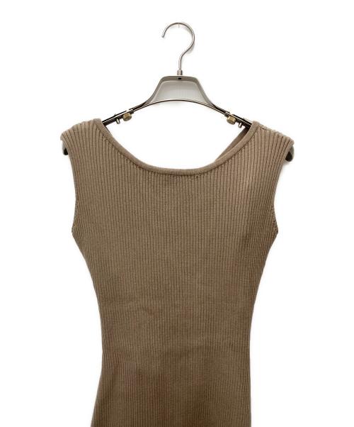 ACYM（アシーム）ACYM (アシーム) バックオープンタンクワンピース ベージュ サイズ:Free 未使用品の古着・服飾アイテム