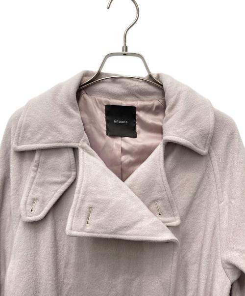 anuans（アニュアンス）anuans (アニュアンス) ウールトレンチコート ピンク サイズ:Mの古着・服飾アイテム