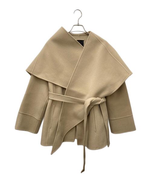anuans（アニュアンス）anuans (アニュアンス) リバーウールミドルマフラーコート ベージュ サイズ:Fの古着・服飾アイテム