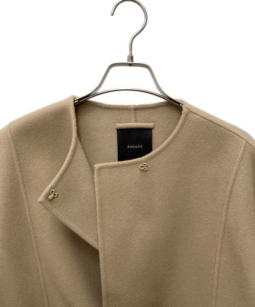 anuans（アニュアンス）anuans (アニュアンス) リバーウールミドルマフラーコート ベージュ サイズ:Fの古着・服飾アイテム