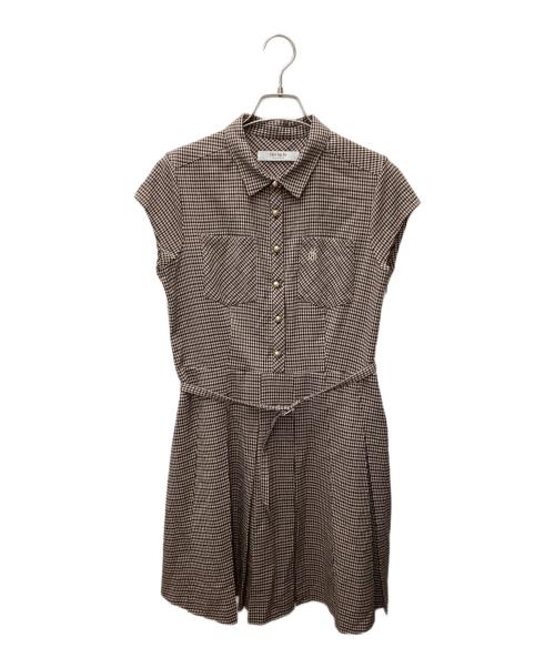 HER LIP TO（ハーリップトゥ）HER LIP TO (ハーリップトゥ) Checked Shirt Mini Dress ブラウン サイズ:Mの古着・服飾アイテム