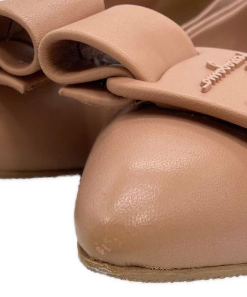 Salvatore Ferragamo（サルヴァトーレ フェラガモ）Salvatore Ferragamo (サルヴァトーレ フェラガモ) VIVA ヴァラリボンフラットパンプス　 ピンク サイズ:8の古着・服飾アイテム
