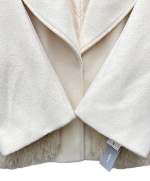 sheller（シェリエ）sheller (シェリエ) ミドルコート　FOX FUR pocket tailored middle coat アイボリー サイズ:F 未使用品の古着・服飾アイテム