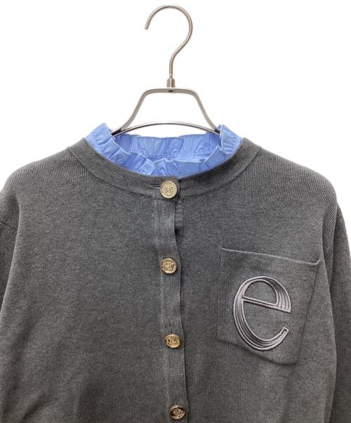 eimy istoire（エイミーイストワール）eimy istoire (エイミーイストワール) Attached collarカーディガン グレー サイズ:Freeの古着・服飾アイテム