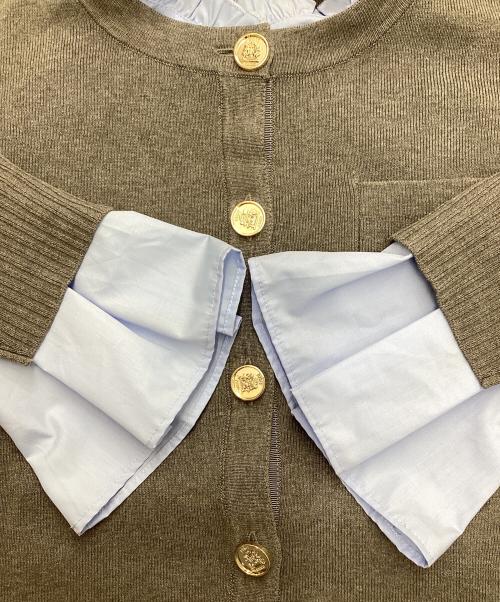 eimy istoire（エイミーイストワール）eimy istoire (エイミーイストワール) Attached collarカーディガン グレー サイズ:Freeの古着・服飾アイテム
