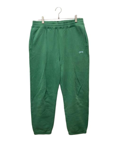 stussy（ステューシー）stussy (ステューシー) Stock Fleece スウェットパンツ グリーン サイズ:Mの古着・服飾アイテム