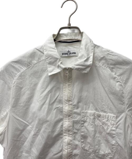 STONE ISLAND（ストーンアイランド）STONE ISLAND (ストーンアイランド) 半袖シャツ ホワイト サイズ:Mの古着・服飾アイテム