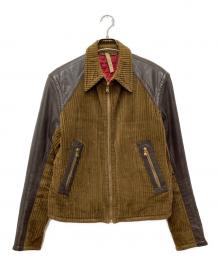 DOLCE & GABBANA（ドルチェ＆ガッバーナ）の古着「切替レザージャケット」｜ブラウン