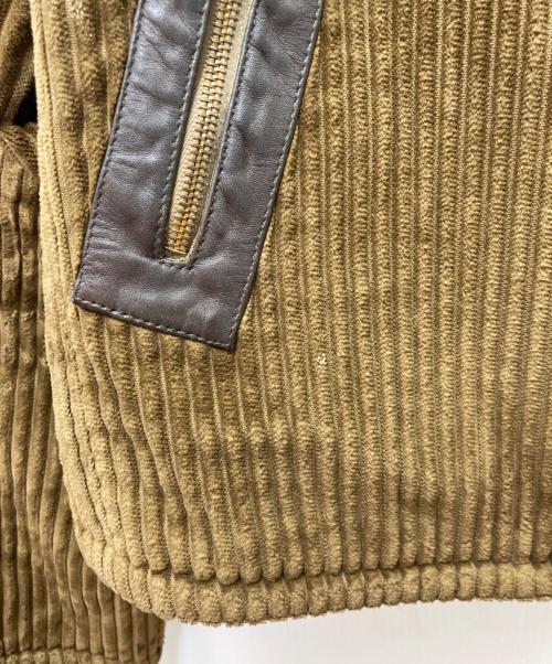 DOLCE & GABBANA（ドルチェ＆ガッバーナ）DOLCE & GABBANA (ドルチェ＆ガッバーナ) 切替レザージャケット ブラウン サイズ:48の古着・服飾アイテム