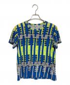 COMME des GARCONSコムデギャルソン）の古着「幾何学模様Tシャツ」｜ブルー