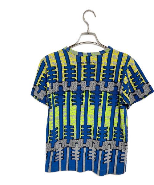 COMME des GARCONS（コムデギャルソン）COMME des GARCONS (コムデギャルソン) 幾何学模様Tシャツ ブルー サイズ:Mの古着・服飾アイテム