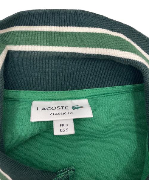 LACOSTE（ラコステ）LACOSTE (ラコステ) モノグラムジャガードポロシャツ グリーン サイズ:Sの古着・服飾アイテム