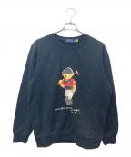 POLO RALPH LAURENポロ・ラルフローレン）の古着「ポロベアプリントスウェット」｜ブラック