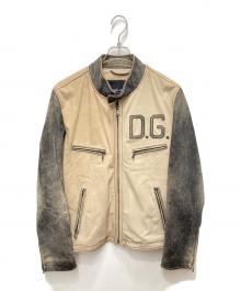 DOLCE & GABBANA（ドルチェ＆ガッバーナ）の古着「レザージャケット」｜ブラウン
