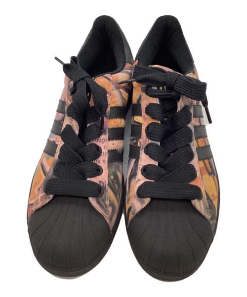 adidas（アディダス）adidas (アディダス) スニーカー　SUPER STAR ブラック×ピンク サイズ:28.5cmの古着・服飾アイテム