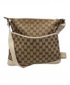 GUCCIグッチ）の古着「GGキャンバス斜め掛けショルダーバッグ」｜ブラウン