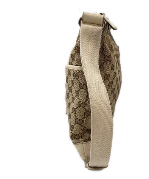 GUCCI（グッチ）GUCCI (グッチ) GGキャンバス斜め掛けショルダーバッグ ブラウンの古着・服飾アイテム