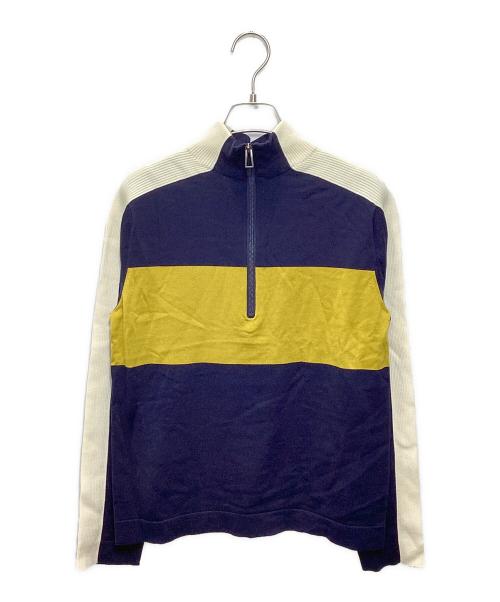 PS Paul Smith（ＰＳポールスミス）PS Paul Smith (ＰＳポールスミス) ハーフジップニット ネイビー サイズ:M 未使用品の古着・服飾アイテム