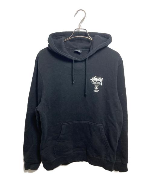 stussy（ステューシー）stussy (ステューシー) ワールドツアーパーカー ブラック サイズ:Mの古着・服飾アイテム