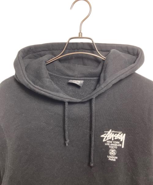 stussy（ステューシー）stussy (ステューシー) ワールドツアーパーカー ブラック サイズ:Mの古着・服飾アイテム