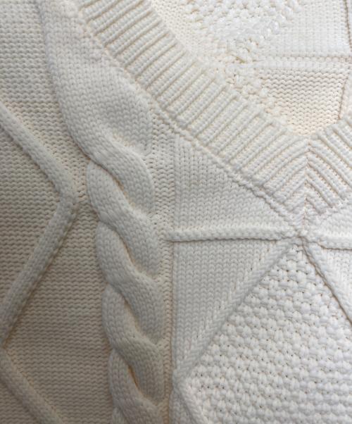 FRED PERRY（フレッドペリー）FRED PERRY (フレッドペリー) BEAMS (ビームス) 別注 Cable Vest アイボリー サイズ:Lの古着・服飾アイテム