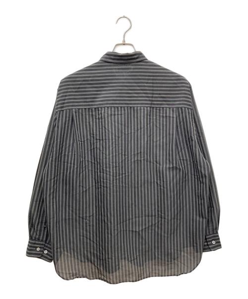 STEVEN ALAN（スティーブンアラン）STEVEN ALAN (スティーブンアラン) T/C ダークストライプレギュラーカラーシャツ グレー サイズ:Mの古着・服飾アイテム