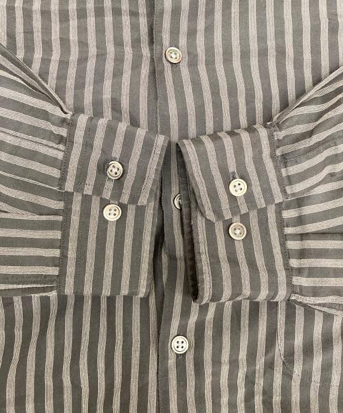 STEVEN ALAN（スティーブンアラン）STEVEN ALAN (スティーブンアラン) T/C ダークストライプレギュラーカラーシャツ グレー サイズ:Mの古着・服飾アイテム