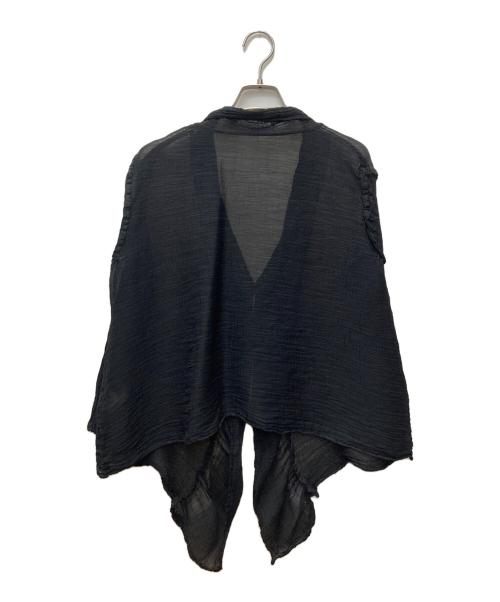 me ISSEY MIYAKE（ミーイッセイ ミヤケ）me ISSEY MIYAKE (ミーイッセイ ミヤケ) ランダムプリーツシアーカーディガン ブラック サイズ:表記なしの古着・服飾アイテム