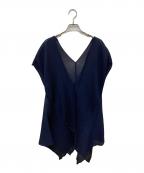 me ISSEY MIYAKEミーイッセイ ミヤケ）の古着「楊柳ロングベスト」｜ネイビー