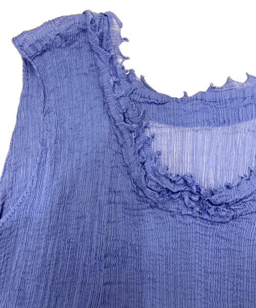 me ISSEY MIYAKE（ミーイッセイ ミヤケ）me ISSEY MIYAKE (ミーイッセイ ミヤケ) ノースリーブワンピース ブルー サイズ:表記なしの古着・服飾アイテム