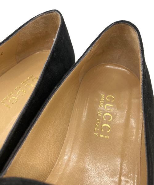 GUCCI（グッチ）GUCCI (グッチ) ホースビットスエードパンプス ブラック サイズ:36の古着・服飾アイテム