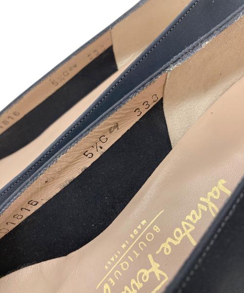 Salvatore Ferragamo（サルヴァトーレ フェラガモ）Salvatore Ferragamo (サルヴァトーレ フェラガモ) ヴァラ リボンパンプス グレー サイズ:23cm (5 1/2 C)の古着・服飾アイテム